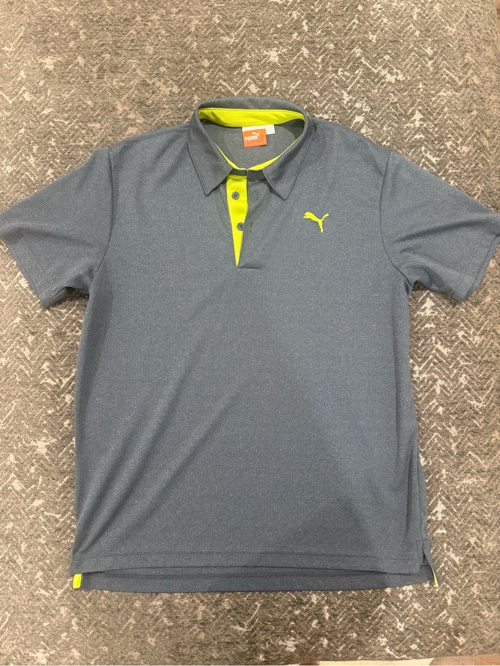 Puma Men’s DryCELL Golf Polo Gray Neon (Size M)
